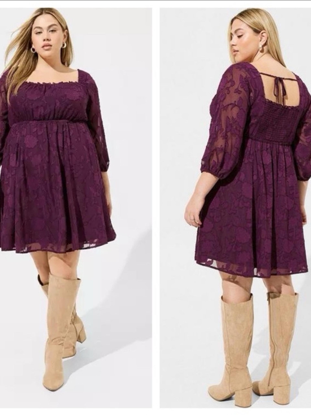 Women's Torrid Size 2(18-20) Purple Lace Dress